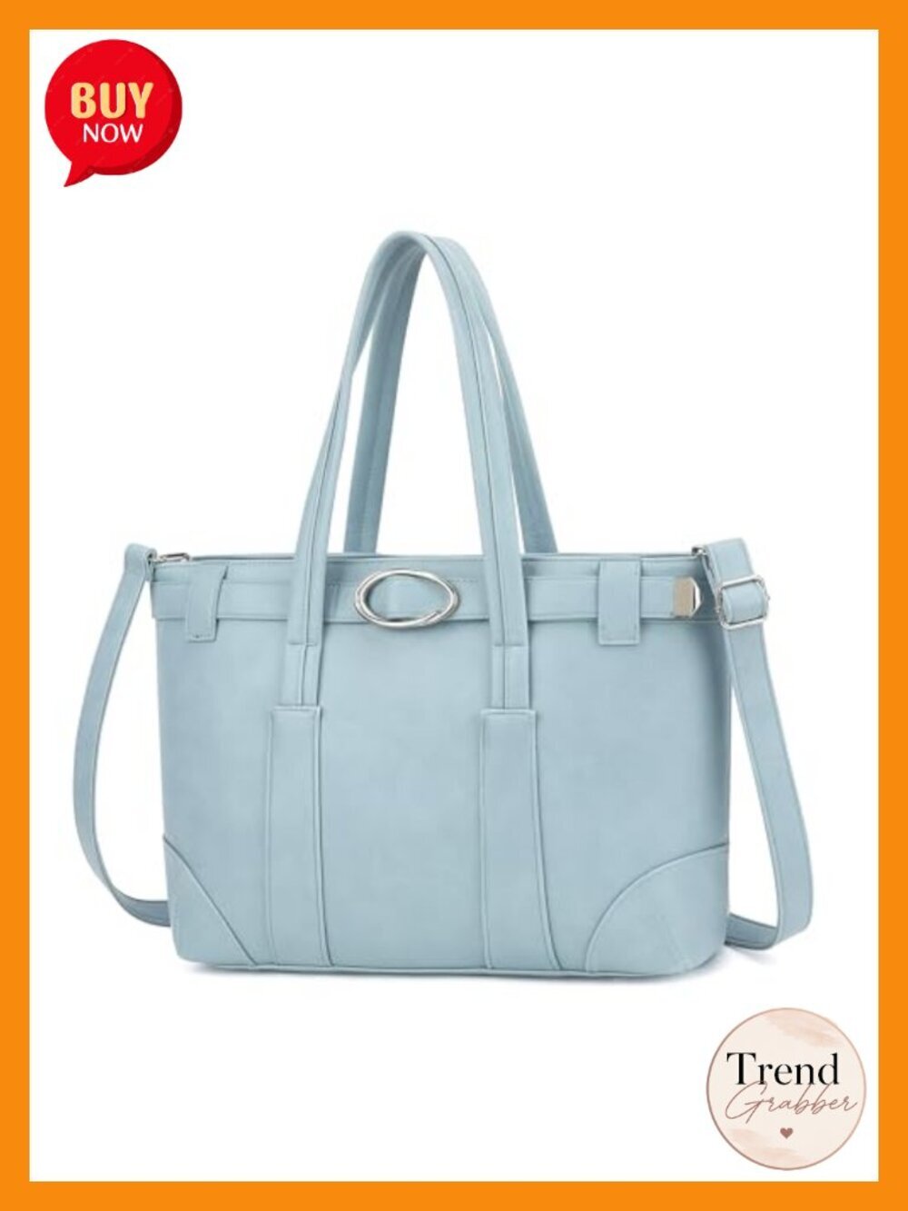 Soft Vegan Leather Satchel Tote Bag with Detachable Strap Large Capacity
